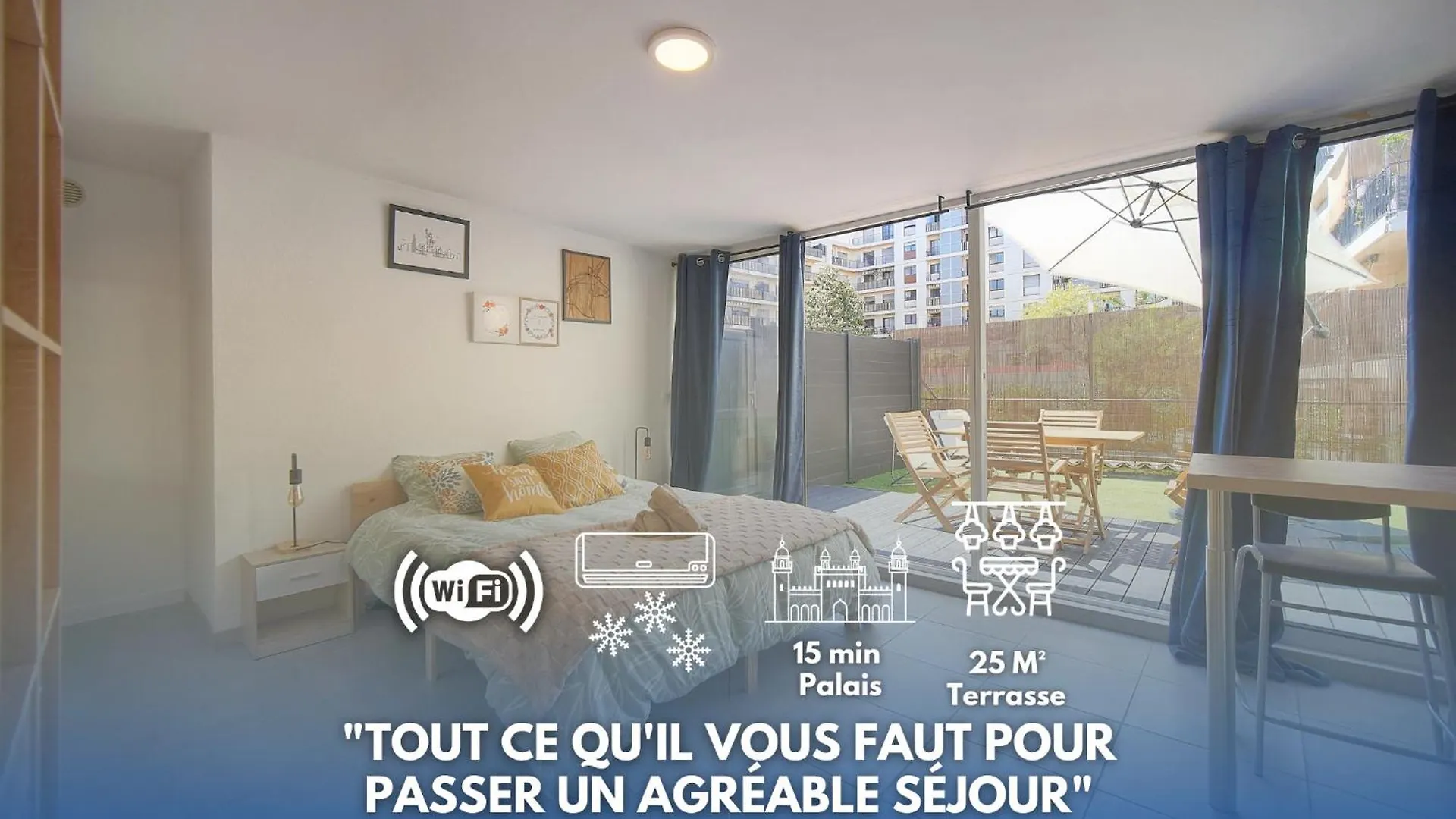 קאן Vca House -5 Appartements - 15Min Mer- Wifi-Clim דירה